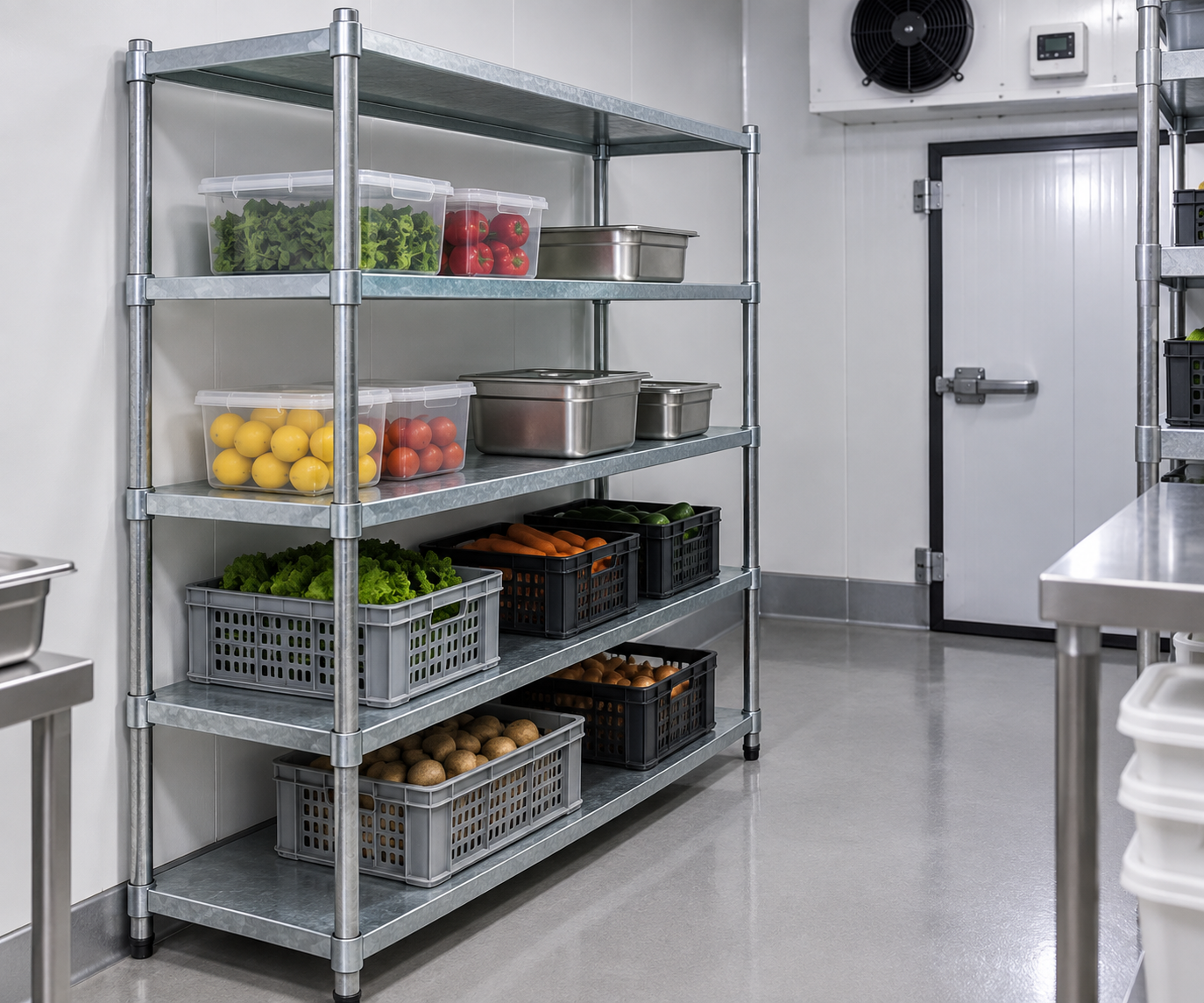 Cold Room Shelving Galvanized 4 Tiers